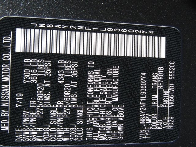 2020 Nissan Armada Platinum