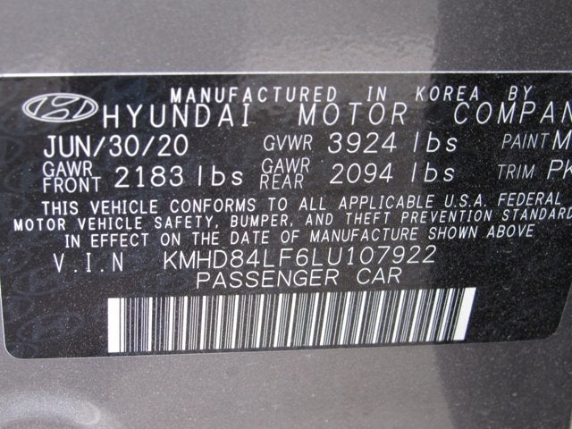 2020 Hyundai Elantra SEL